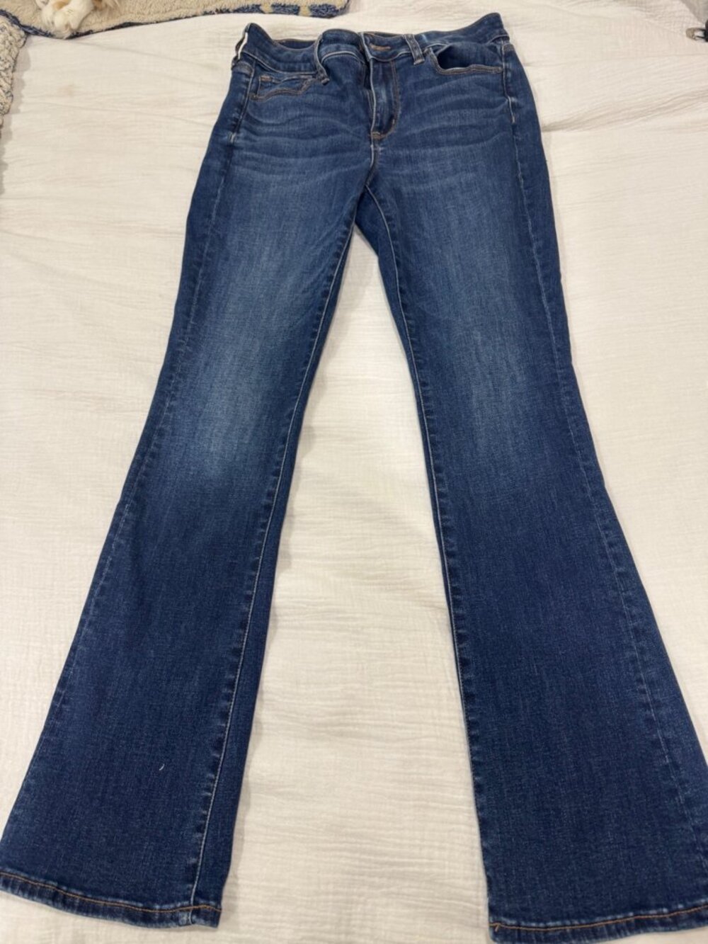 American Eagle Next Level Stretch Bootcut Jeans Size 4 Short Dark Wash